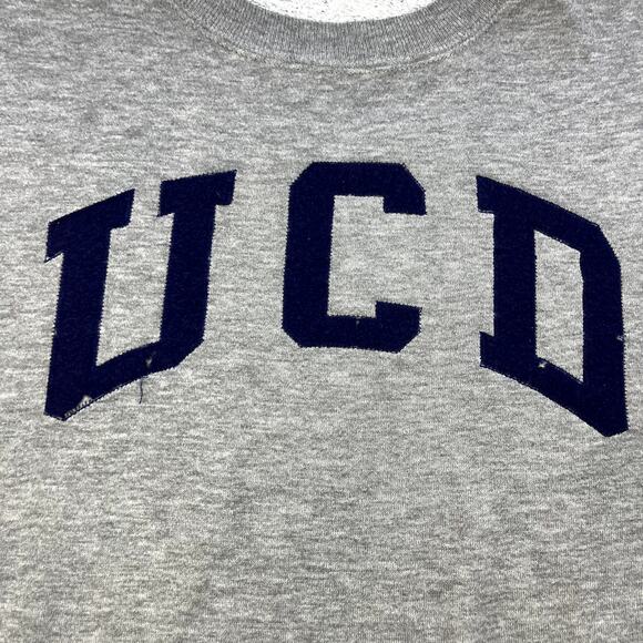 Vintage UC Davis Sweatshirt Adult Large Gray UCD University College Aggies 90s - Picture 2 of 12
